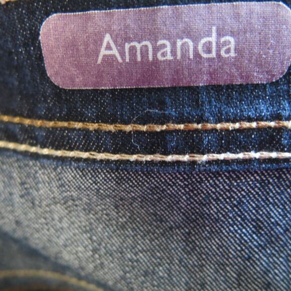 GLORIA VANDERBILT Amanda Jeans Size 16 Average Women High Rise Blue Dark Plus - Picture 9 of 11